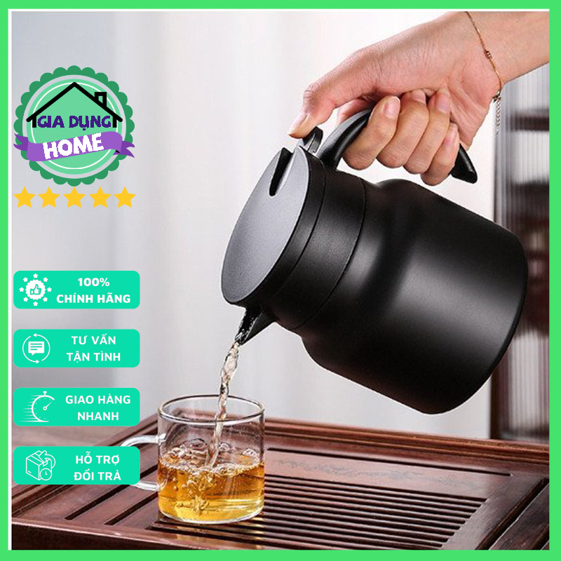 Bình giữ nhiệt pha trà cà phê hai lớp inox 304 loại 800ml - giá tốt