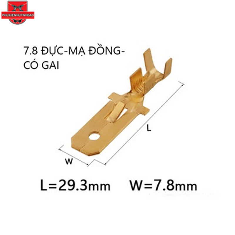 Cos đực 7.8 trong giắc chuôi đèn chân h4 đầu đực - at173