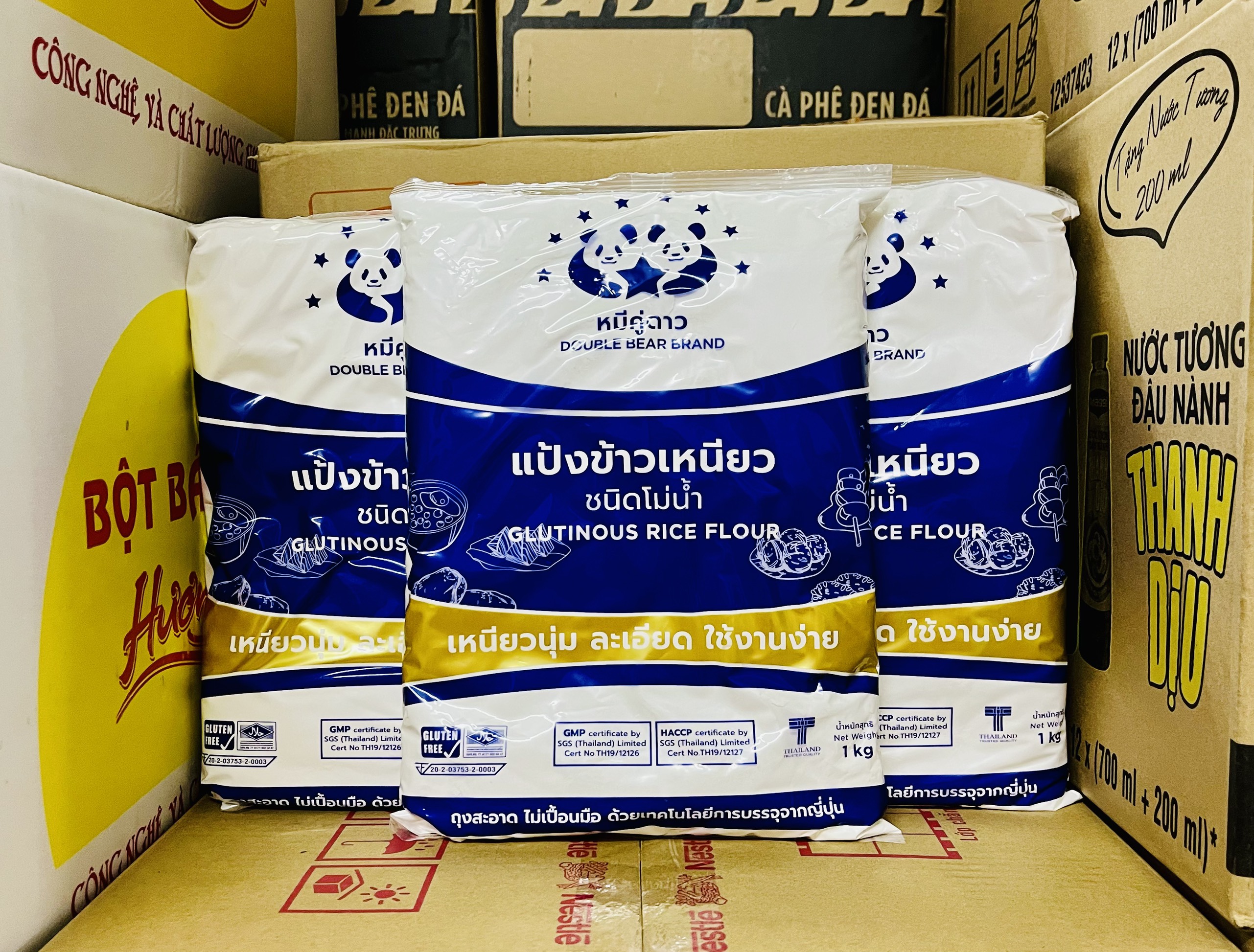 Bột nếp Thái Lan Double Bear gói
