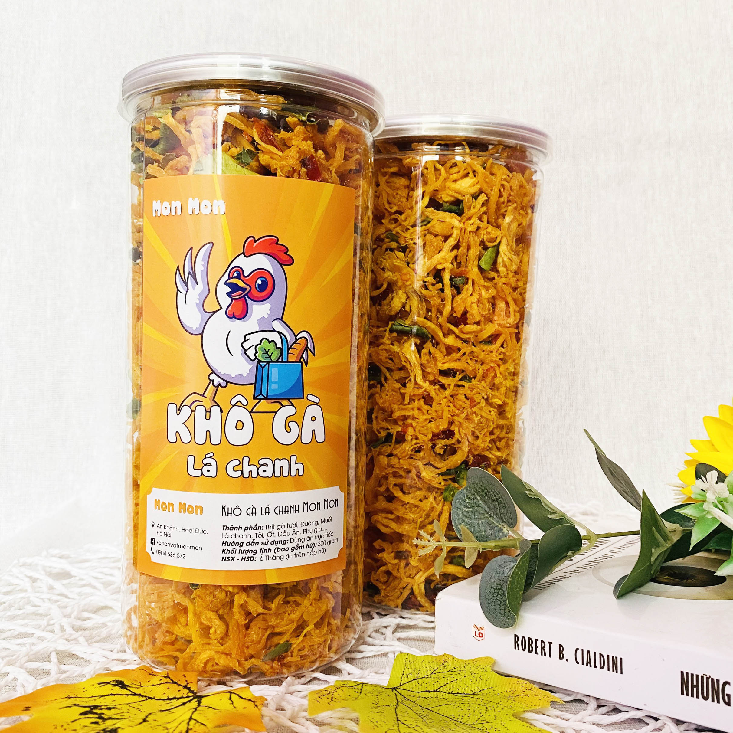 Khô gà lá chanh - 300gr - monmon food
