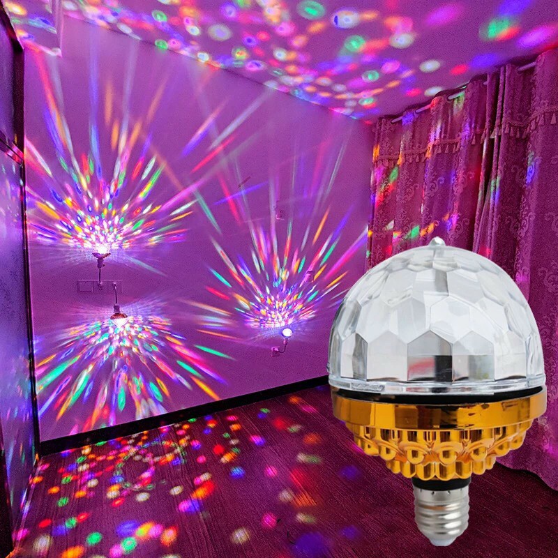 Đèn led nháy chớp 7 màu tự xoay , Đèn led sân khấu, Đèn led vũ trường giá rẻ