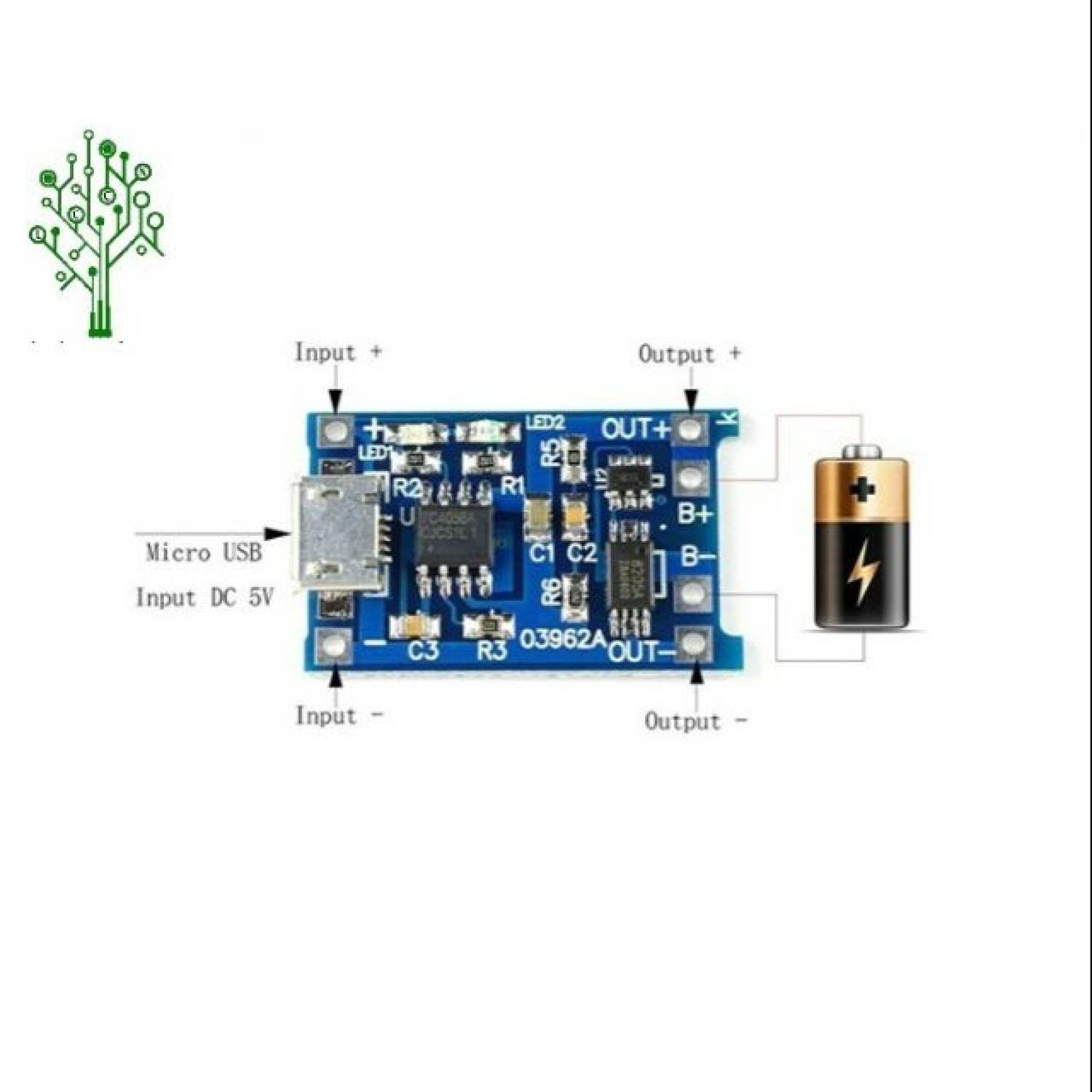 Mạch sạc pin 18650 3,7v1a