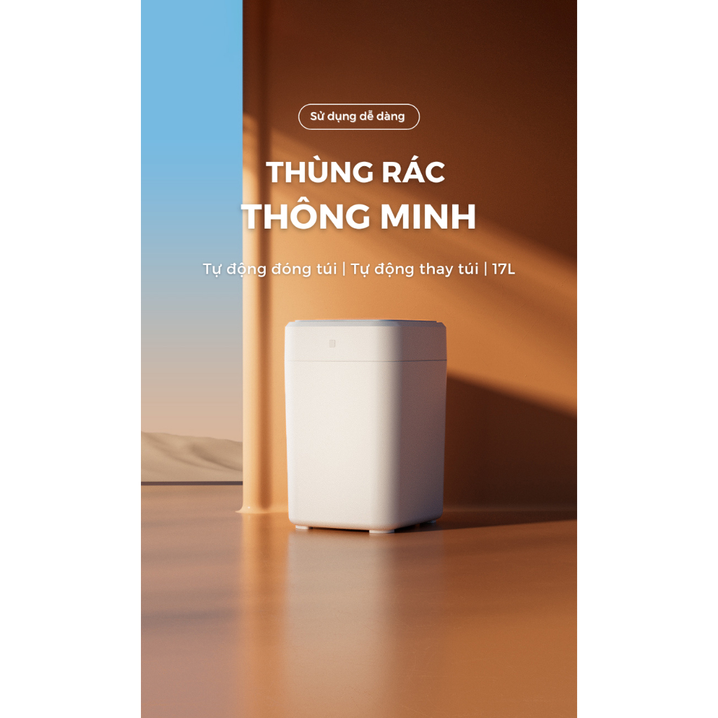 Thùng rác thông minh tự thay túi rác FIKO U01