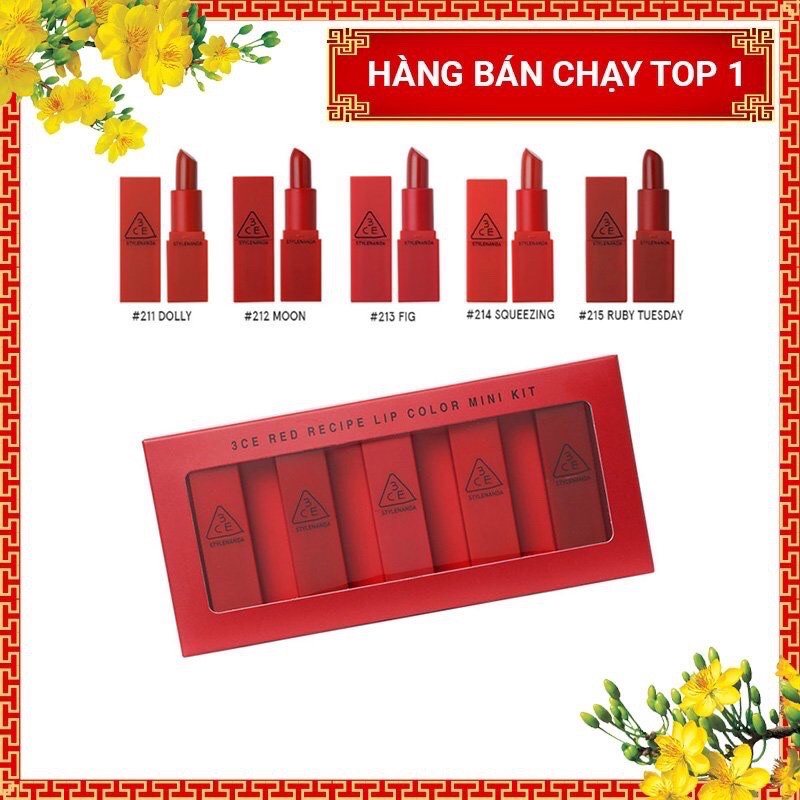 Set son 3ce mini 5 thỏi son mini