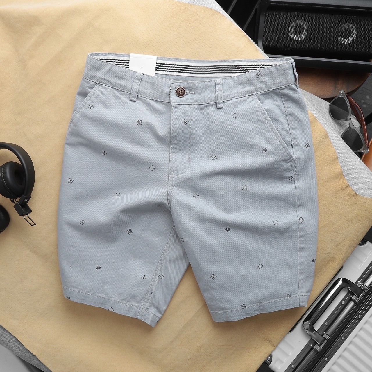 Quần short chấm bi kaki nam Nexx&Dee chinos dáng regular fit có size lớn big size trẻ trung QS01