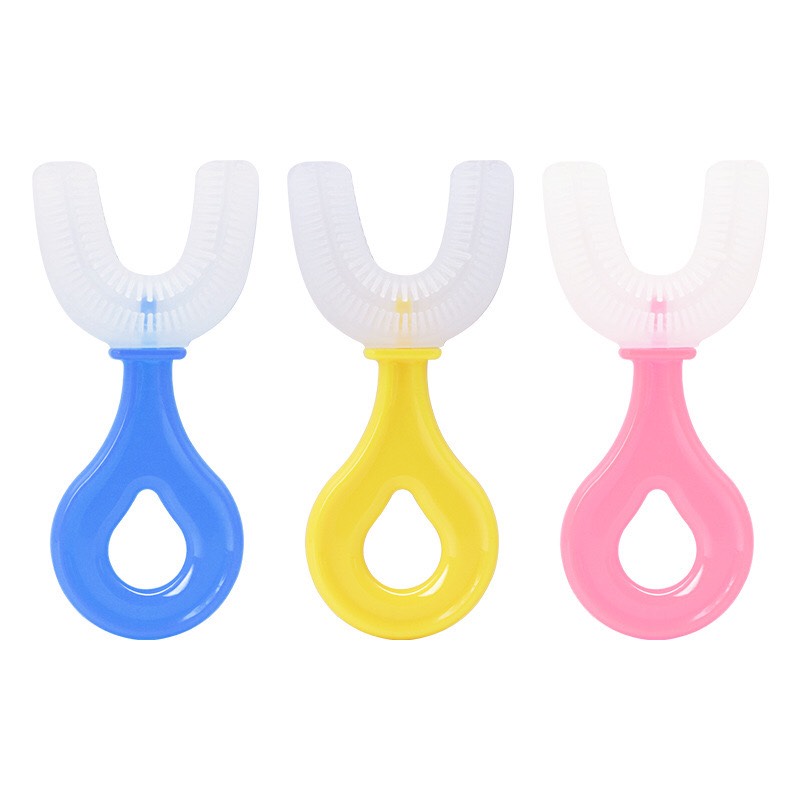 Bàn Chải Đánh Răng Silicon Hình Chữ U Cho Bé Từ 2 - 6 Tuổi