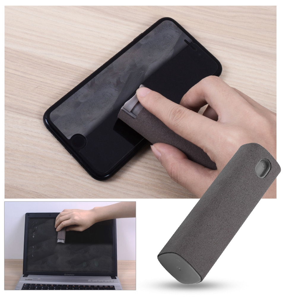 Chất làm sạch màn hình Chất làm sạch màn hình bằng sợi nhỏ ABS di động Bộ vải sợi nhỏ Bộ dụng cụ làm sạch PC cho điện thoại di động với thiết kế thân chai có thể tháo rời Khả năng làm sạch mạnh mẽ