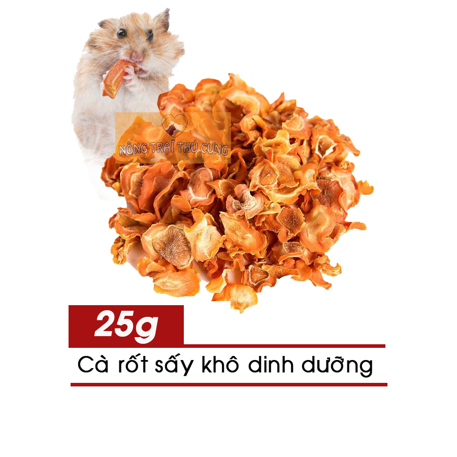 Cà rốt sấy cho hamster, thọ, bọ 25g -