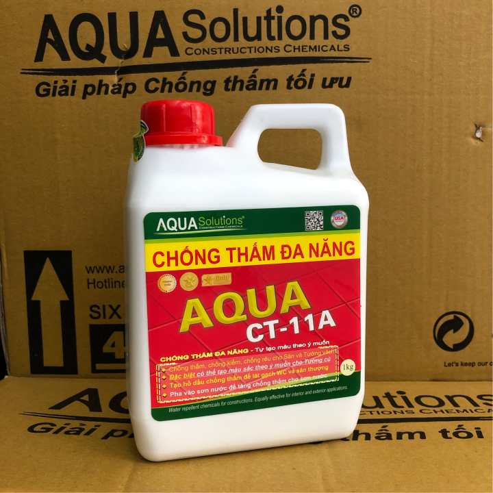 Chống thấm sàn tường AQUA CT-11A - bình 1kg | keo Chống thấm sàn bê tông, chất Chống thấm tường đứng