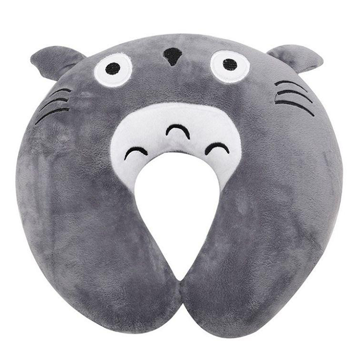 Gối chữ U totoro, gối kê cổ chất liệu vải nhung siêu mềm mịn