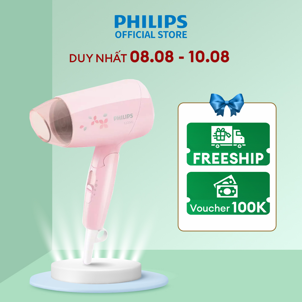 Máy sấy tóc Philips BHC010/00 - Dễ dàng chăm sóc tóc của bạn - sấy khô tóc nhanh - bảo hành chính hãng 2 năm