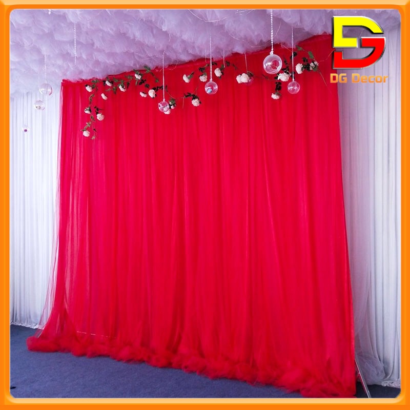 Rèm Trang Trí Sinh Nhật Đám Cưới Rèm Vải Voan Cao 2m-5m Decor Chụp Ảnh Phông Nền DC-137