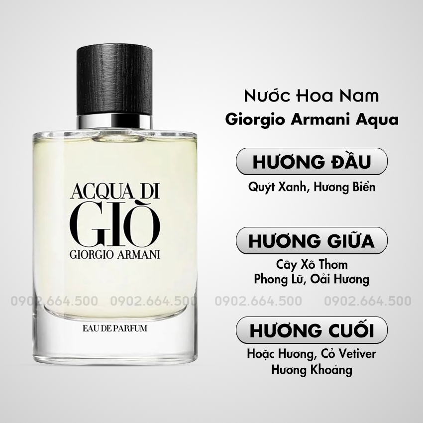 Nước hoa gior armani aqua di giò edp - nước hoa nam mang phong cách tươi mới, hiện đại & nam tính