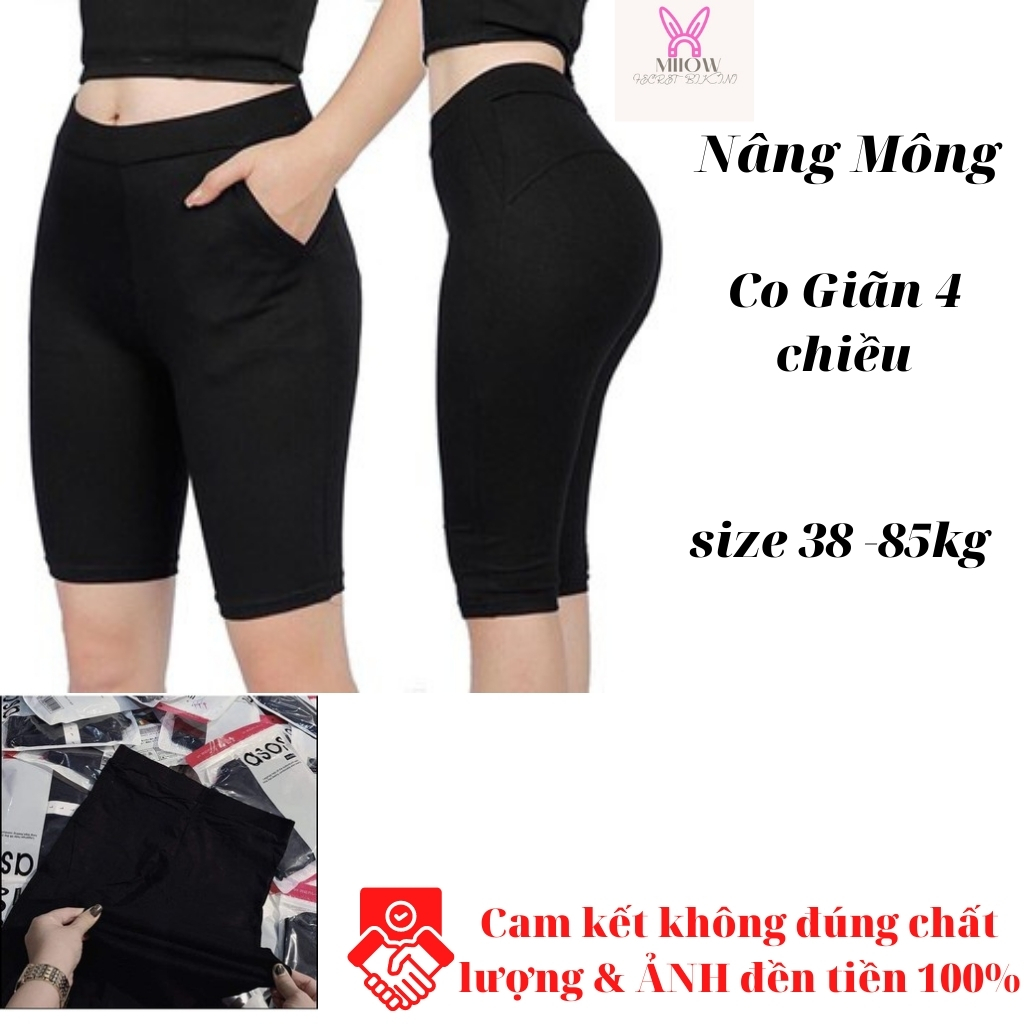 Quần legging đùi lửng loại cao cấp , nâng mông,legging cạp thun,quần nữ nâng mông dáng đẹp chất cotton