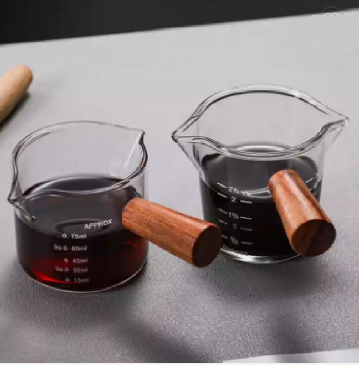 Cốc Đong Bằng Thủy Tinh Chịu Nhiệt Có Vạch Đo Lường Tiện Dụng Cho Pha Chế Cà Phê Espresso