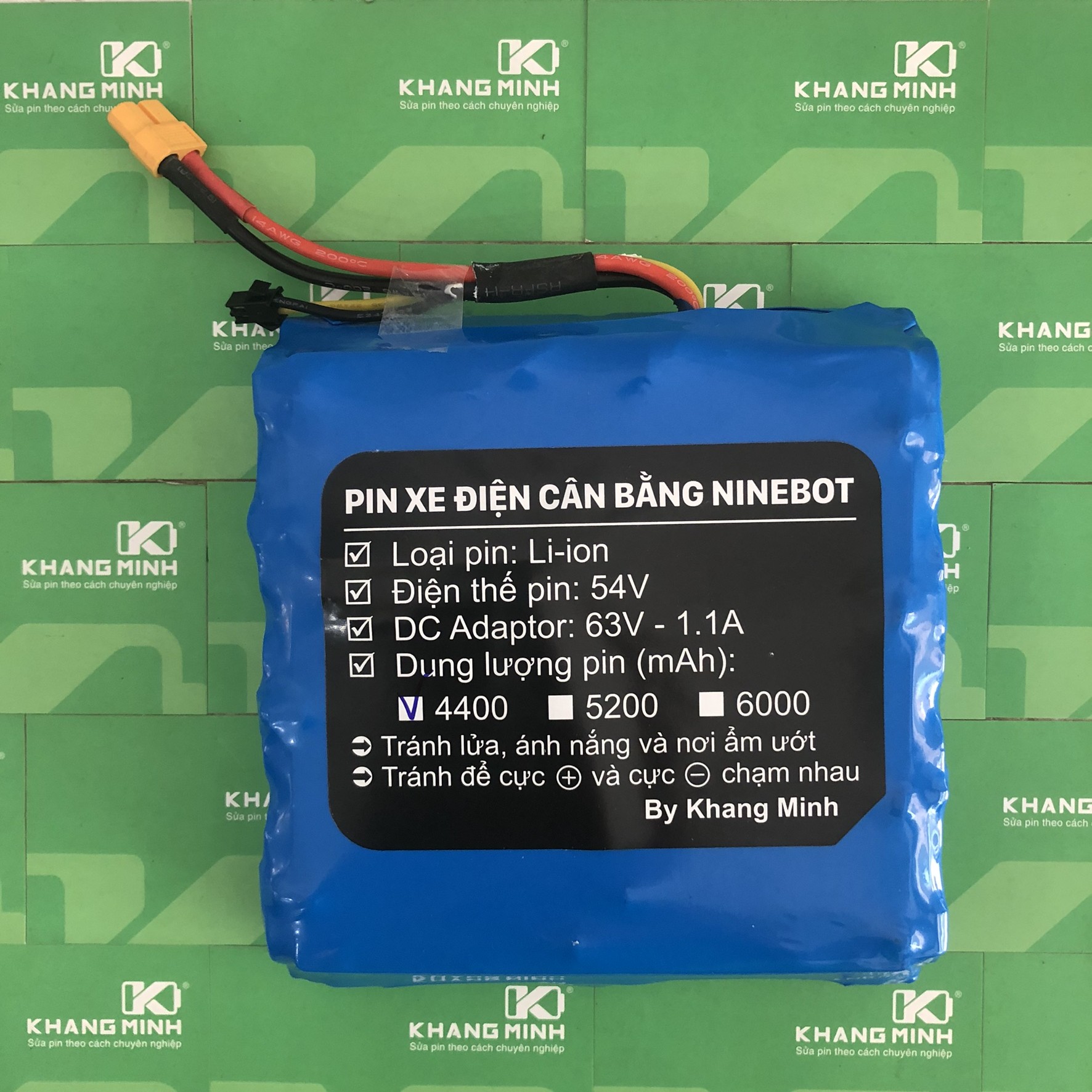 Pin xe cân bằng 54V 4.0Ah cảm kết dung lượng chuẩn dòng xả cao