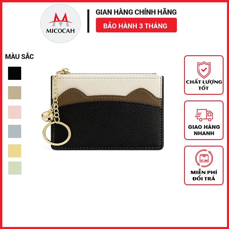 Ví nữ ngắn mini cầm tay chính hãng taomicmic nhỏ gọn nhiều ngăn đựng tiền da cao cấp cực đẹp tm21 - micocah