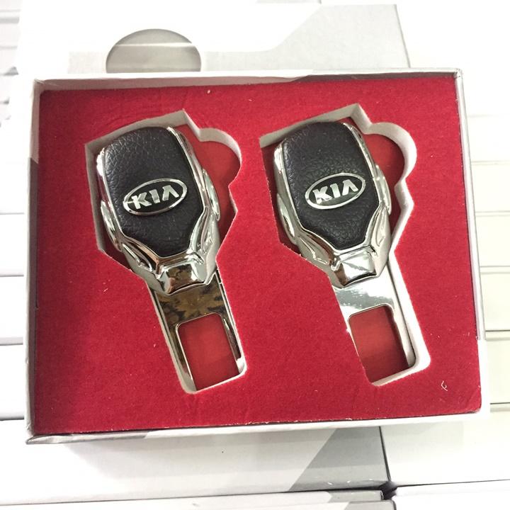 [HCM]Combo 2 Chốt đai an toàn ô tô chốt ngắt chuông an toàn 2 cái chốt ngắt cảnh báo thắt dây an toàn cao cấp inox logo theo từng hãng xe