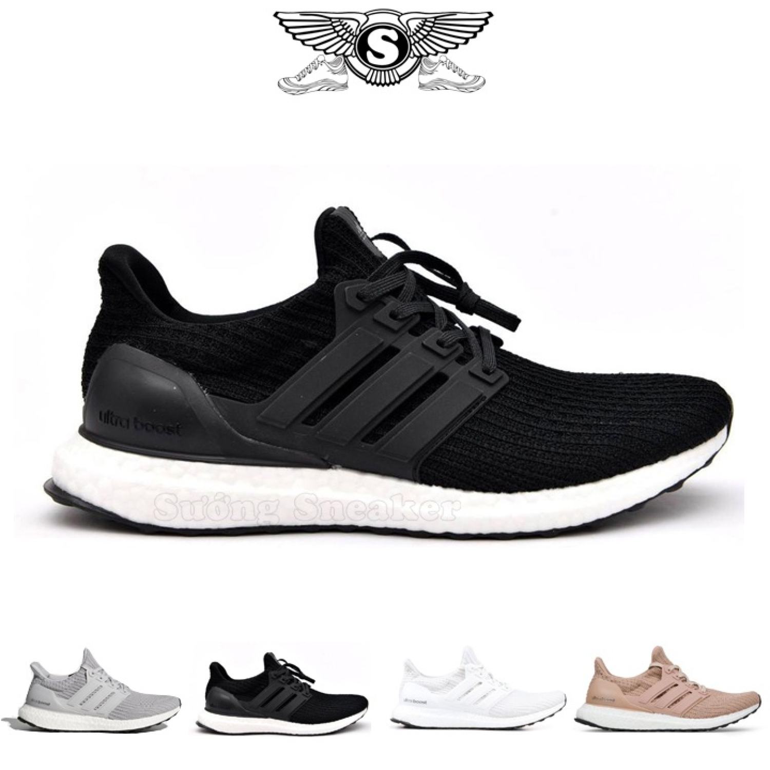 Giày Ultra boost 4.0 Đen Trắng Nam Nữ Sneaker Siêu Êm Cao Cấp [ Sướng Sneaker ]