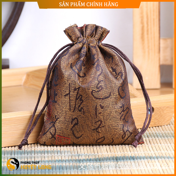 Túi gấm phong thủy 10x13cm, túi gấm để trang sức nhiều màu sang trọng, may mắn, bình an