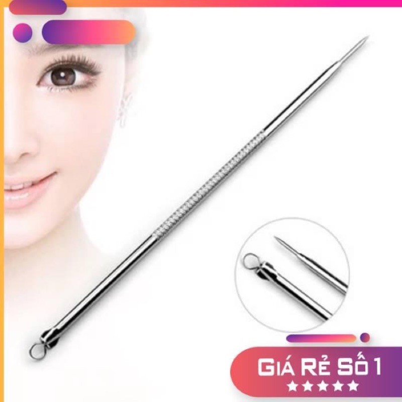 Cây nặn mụn 2 đầu-que nặn mụn inox cao cấp