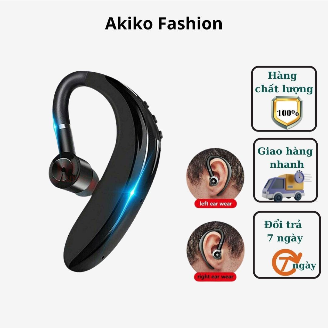 Tai Nghe Bluetooth S109 - Thiết kế thể thao, gọn nhẹ - Pin sử dụng 3-4h - Kiểu dáng móc vành tai - Có quà tặng