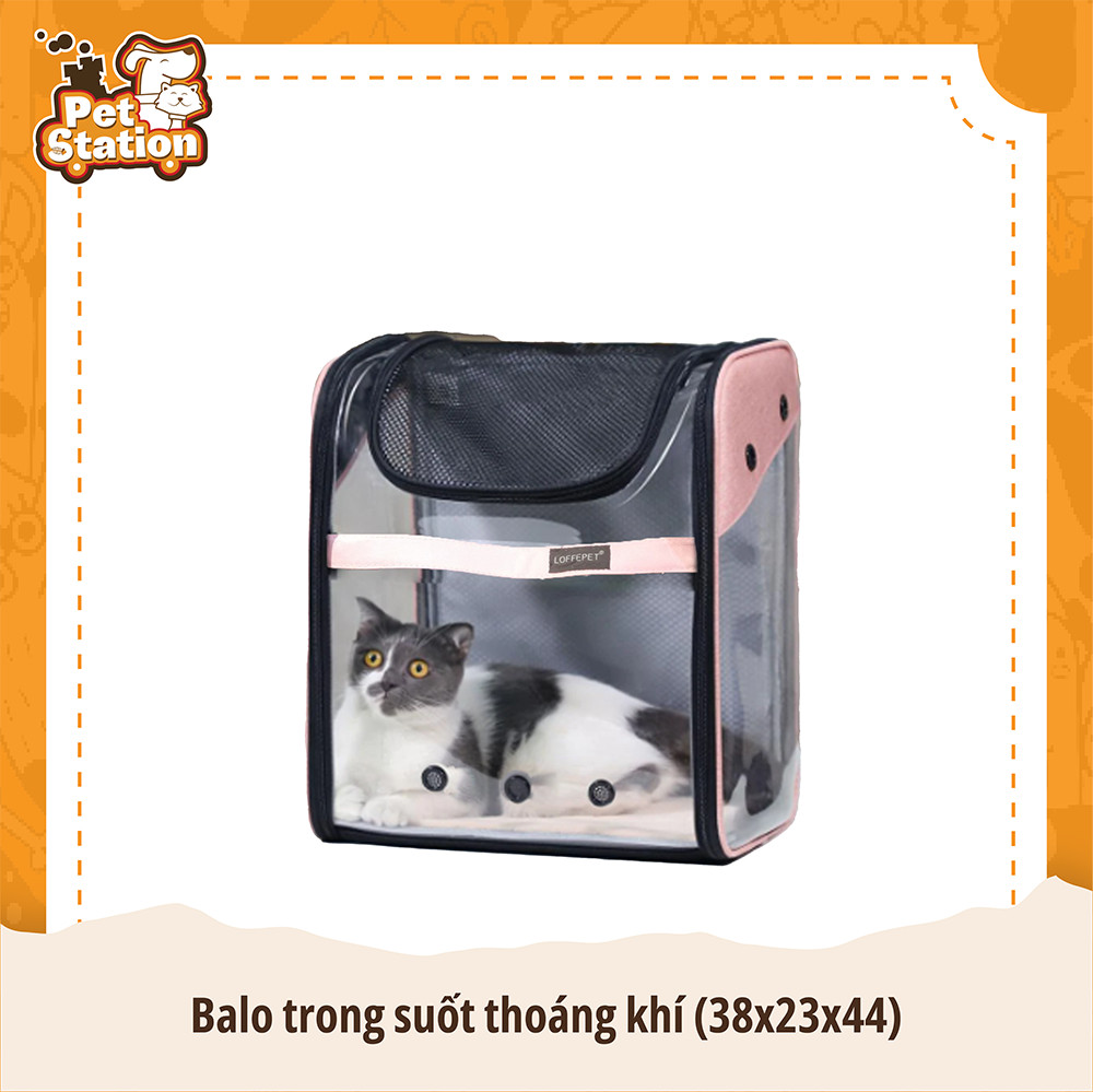 Balo trong suốt thoáng khí cho thú cưng 38x23x44