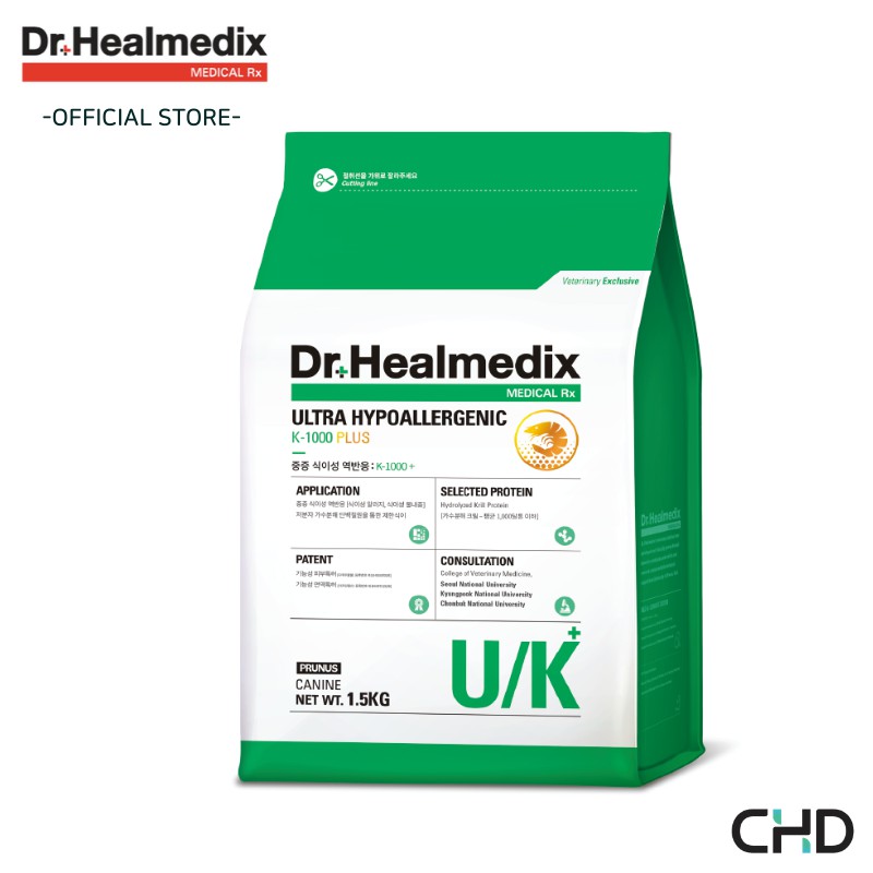 Thức ăn hạt khô cho chó phòng & điều trịịịị dị ứng thức ăn dr. healmedix hypoallergenic k1000 plus- made in korea