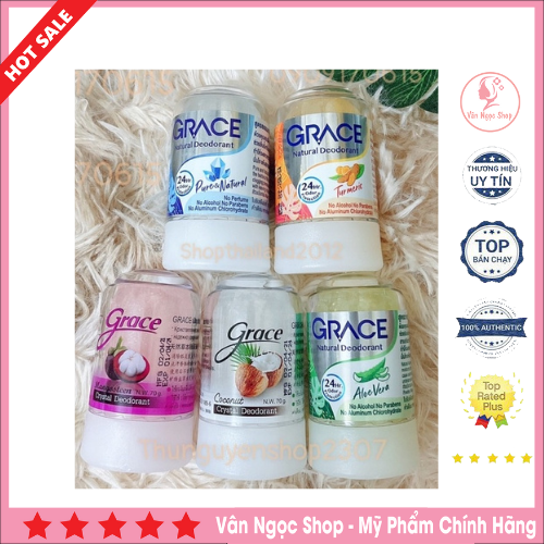 Lăn nách khử mùi đá khoáng grace thái lan 70gr
