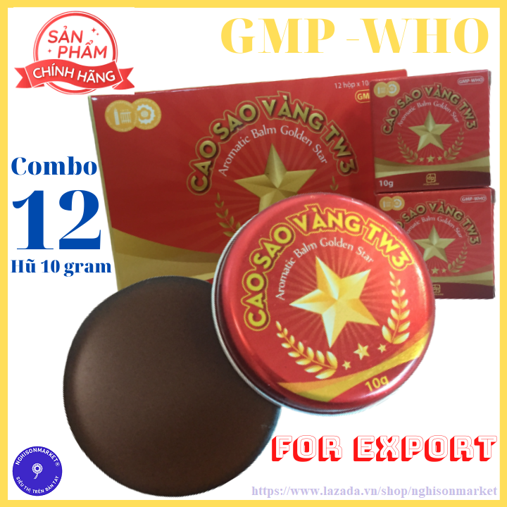 12 hũ Cao Sao Vàng Tw3 chính hãng hũ to 10 gram