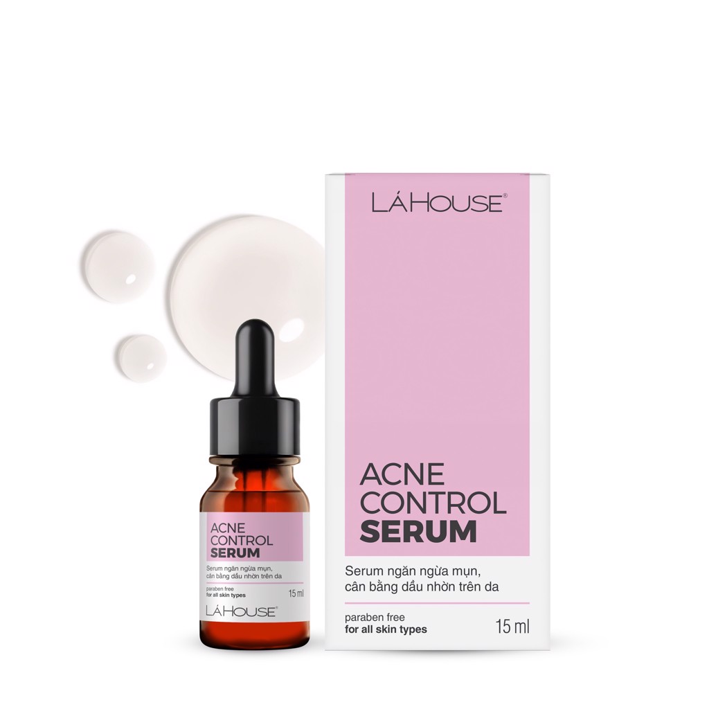 Serum giúp ngăn ngừa mụn, giảm nhờn cho da, giảm mờ vết thâm mụn Lá House Acne Control 15ml