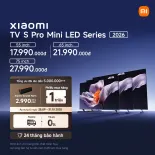[New]TV S Pro Mini LED 55"/65"/75" | Màn hình QD-Mini LED với 704 vùng, mang đến độ tương phản sâu và hình ảnh sống động | Độ sáng cực đại 1700 nit cùng công nghệ Dolby Vision® cho hình ảnh cực kỳ rõ nét* | Bảo hành 2 năm