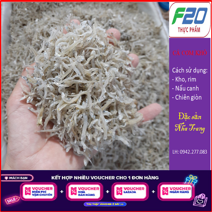Cá cơm khô 500g - Cá cơm mờm trắng ngon đặc sản Nha Trang
