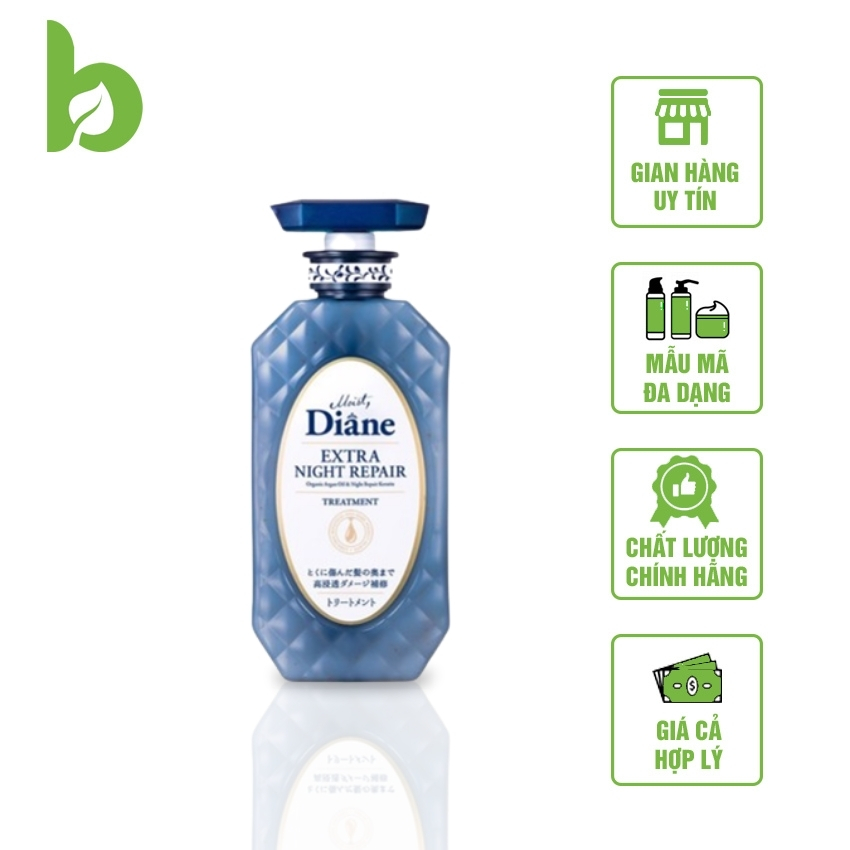[ MIỄN PHÍ VẬN CHUYỂN] Dầu Xả Ngăn ngừa tóc lão hóa Moist Diane Extra Night Repair, số 1 Nhật Bản , Phục hồi vùng tóc hư tổn, làm sạch da đầu nhẹ nhàng, Tăng thêm lớp dưỡng ẩm cho mái tóc 450ml- BECOME