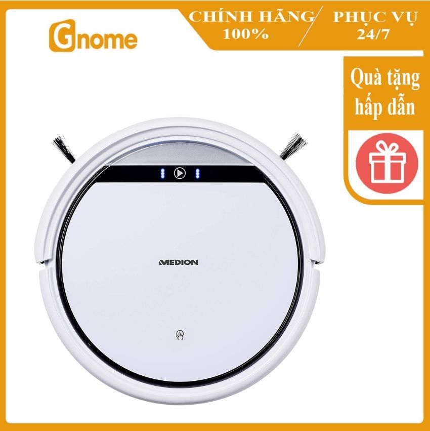 [Trả góp 0%][Hàng Nhập Đức] Robot hút bụi Medion 19511 điều khiển từ xa chạy có điều hướng làm sạch triệt để tự quay lại trạm sạc