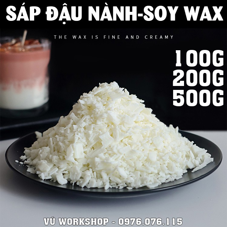 Sáp Đậu Nành - Nguyên Liệu Làm Nến Thơm, Handmade