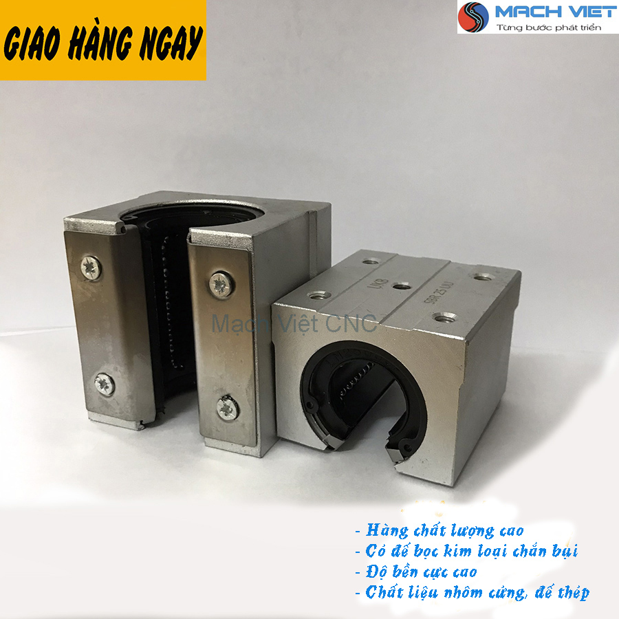 Con trượt tròn khuyết SBR -UU từ SBR12UU đến SBR30UU dùng cho ray trượt tròn có đế