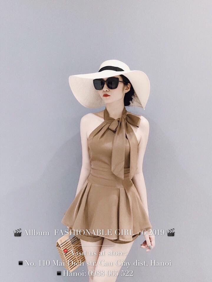 Sét bộ đùi cát hàn cổ yếm quá xinh