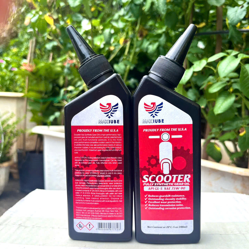 Nhớt Lap/Hộp Số Maxlube SCOOTER 75w90 148ml From USA Cao Cấp Cho Xe Tay Ga Nhập Khẩu Từ Mỹ