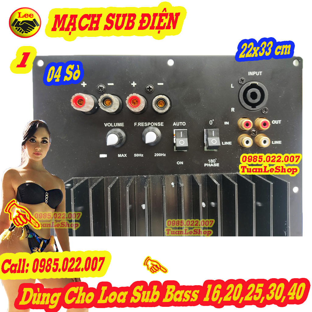 MẠCH SUB ĐIỆN 4 SÒ TÔSHI NGUỒN ĐỒNG XUYẾN SỊN SÒ - KÍCH THƯỚC 22x33CM – MACH SUB - MACH SUP -MACH LOA SUB