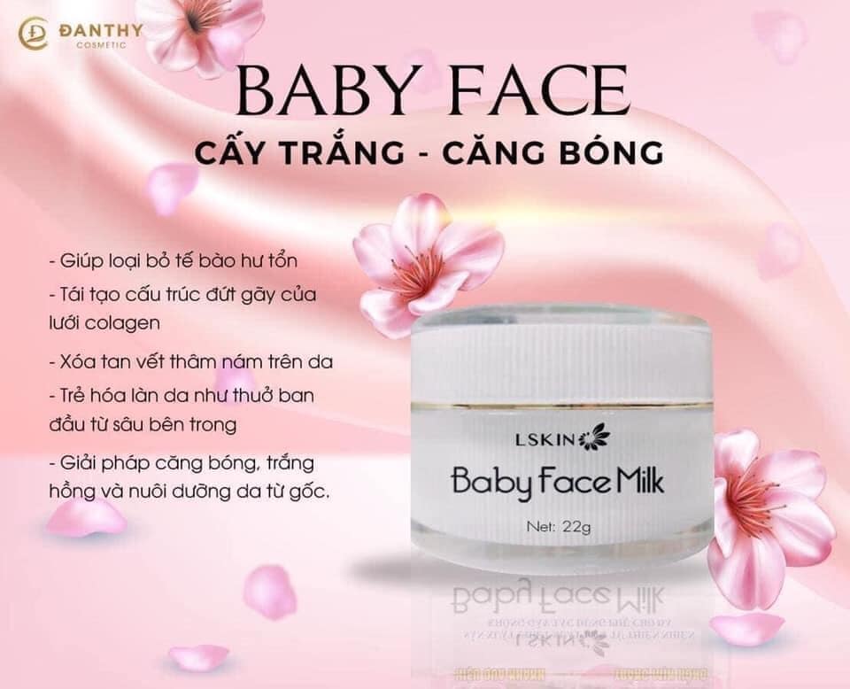 Kem face baby milk cấy trắng căng bóng