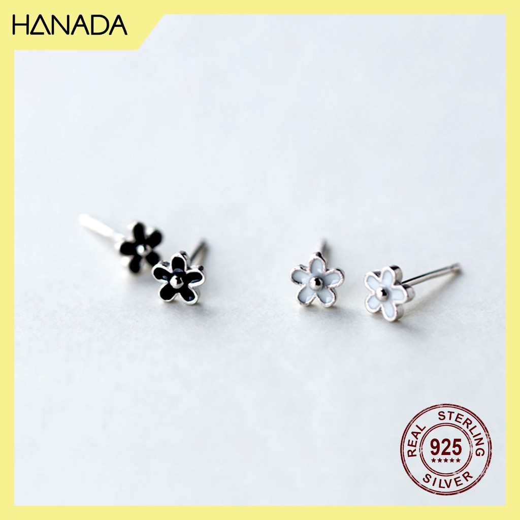 Bông tai bạc 925 hanada 0337 hoa baby