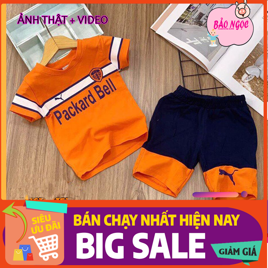 [HCM]Quần ÁO TRẺ EM Bộ Quần ÁO Bé Trai 6-22kg. LOGO SIỀU NGẦU PACKARD BILL  Chất Cotton Co giãn Mềm Mịn Chi Tiết In Cộng Nghệ Cao 4 Lớp SIêu Bền Hàng VNSX MÃ SP S051B CAM