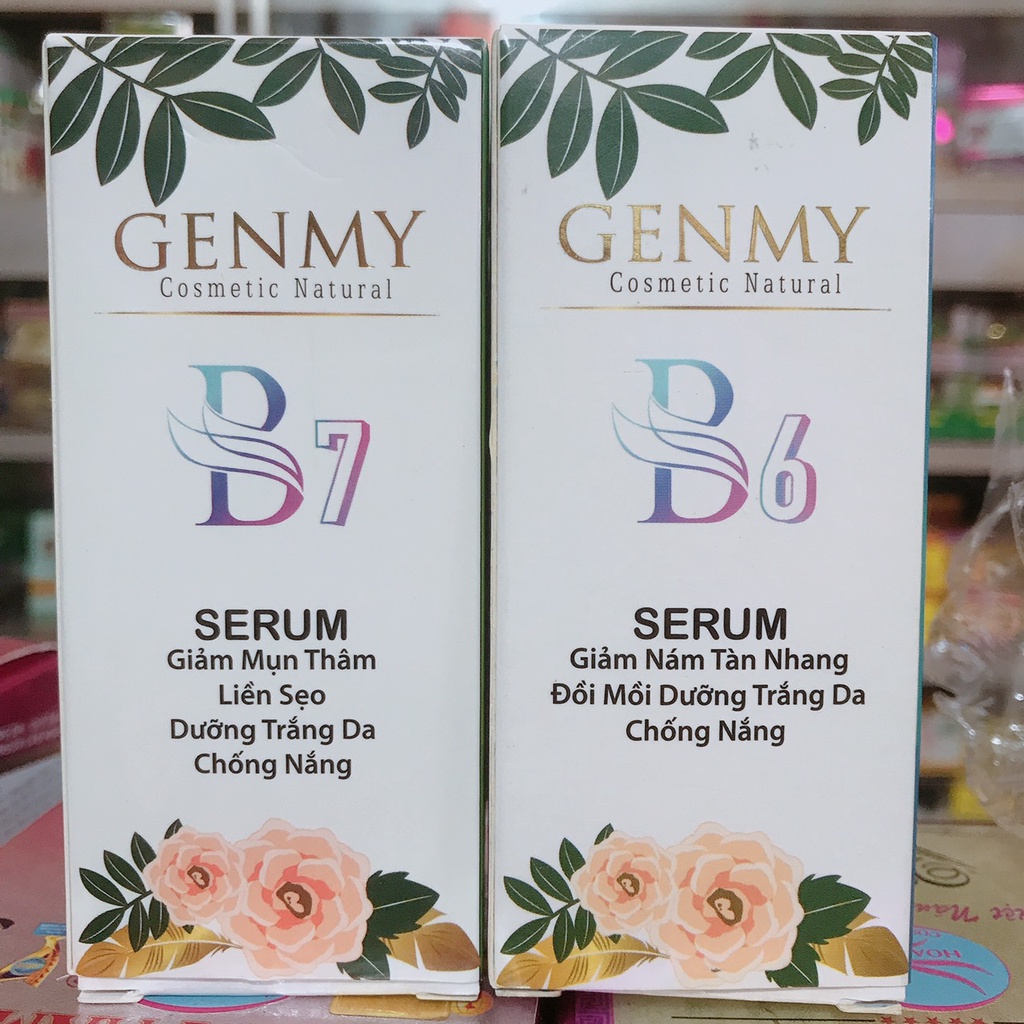Serum Genmy B6, B7 30ml dưỡng trắng da ngừa mụn nám se khít lỗ chân lông