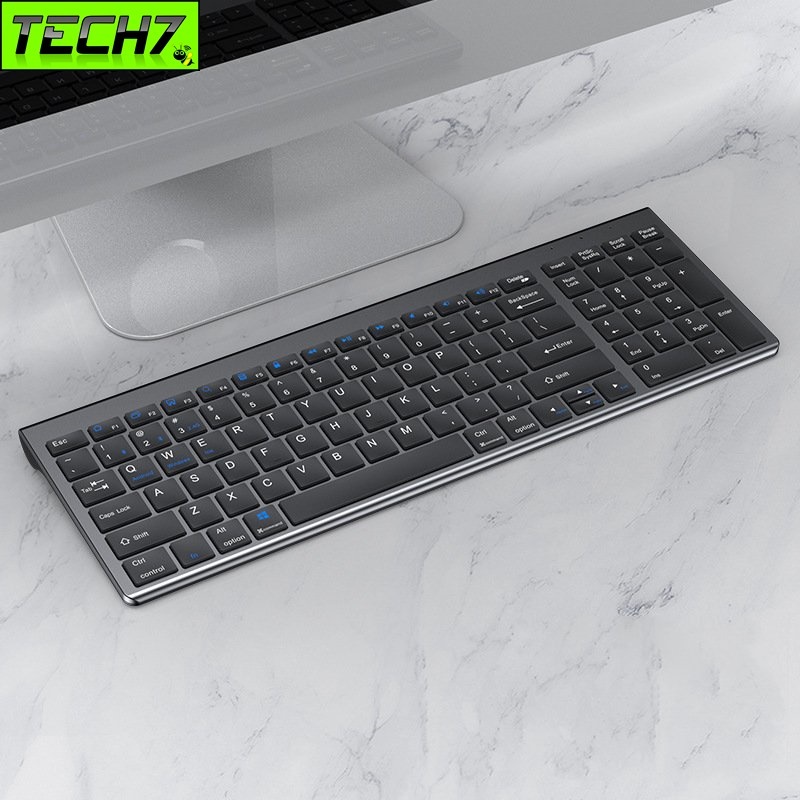 Bàn phím không dây mini W160 - pin sạc - đa kết nối bluetooth 5.0 + 3.0 + Usb wireless 2.4G