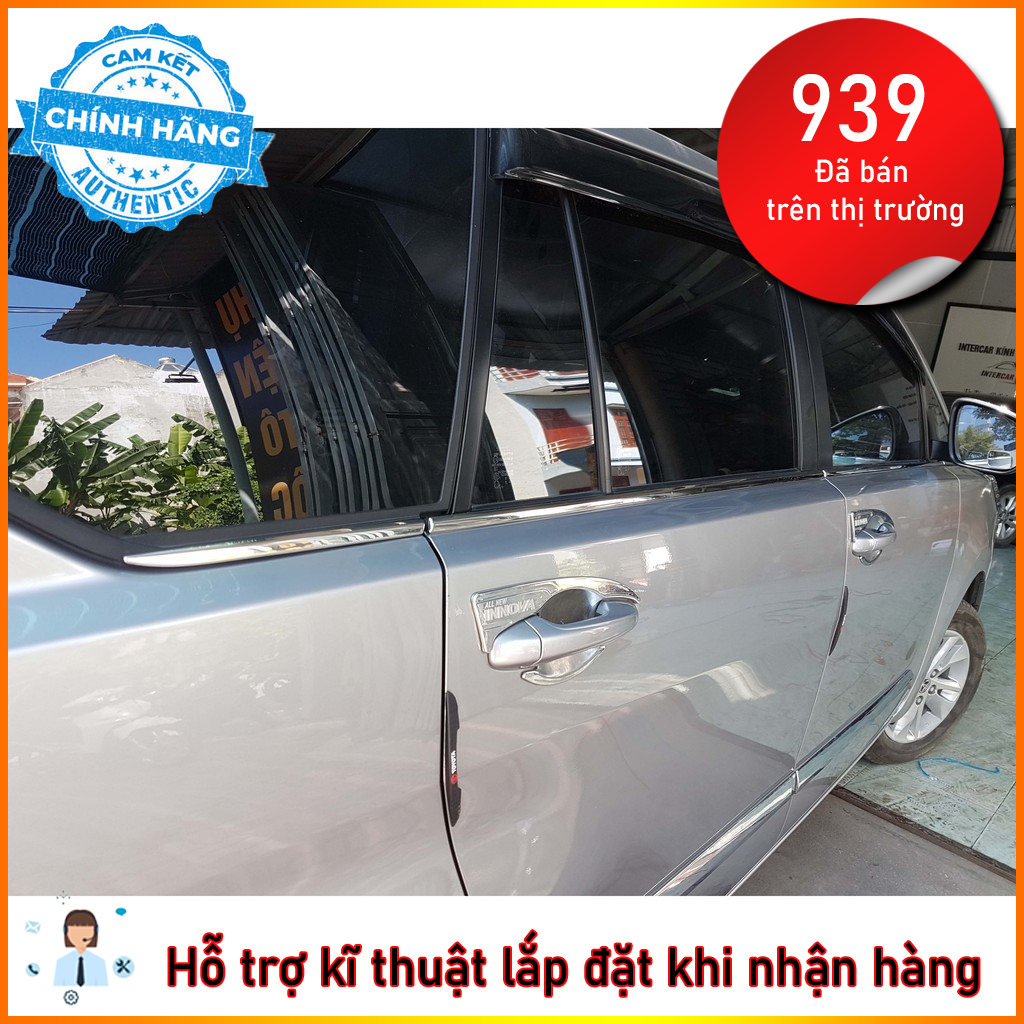 Nẹp chân kính Toyota Innova 2017 – 2018-Tặng túi treo cà phê và tinh dầu cà phê nguyên chất