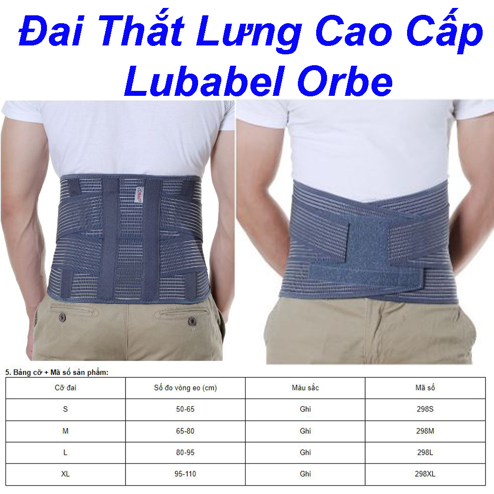 Đai Thắt Lưng Cao Cấp Lumbabel Orbe Hỗ Trợ Thoái Hóa Thoát Vị Cột Sống