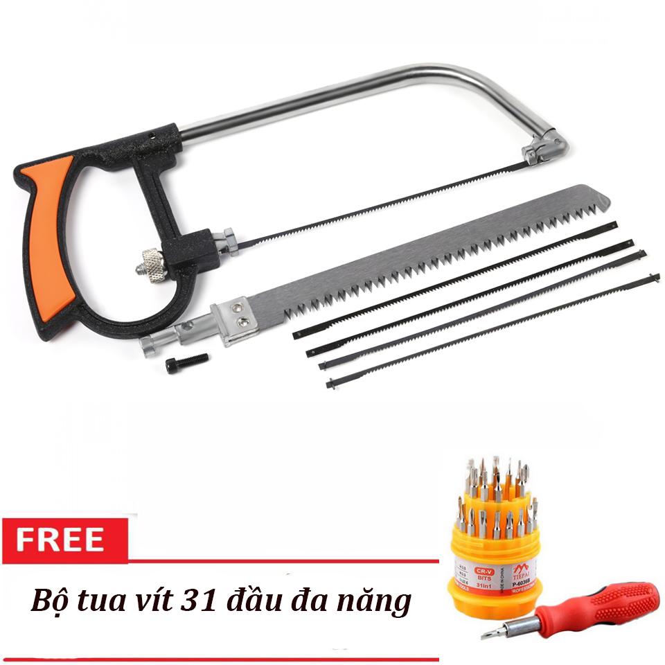 (Kèm Bộ Tua Vít 31 Món) Cưa Cầm Tay Mini , Cưa Gỗ - Cưa Sắt , cưa đa năng , Bộ Cưa Đa Năng 6 Lưỡi , Tiện Lợi Khi Bạn Khi Di Chuyển Công Việc Củ Bạn ,Như Cắt Gỗ .Cành Cây.Vv…..Độ Bền Cao