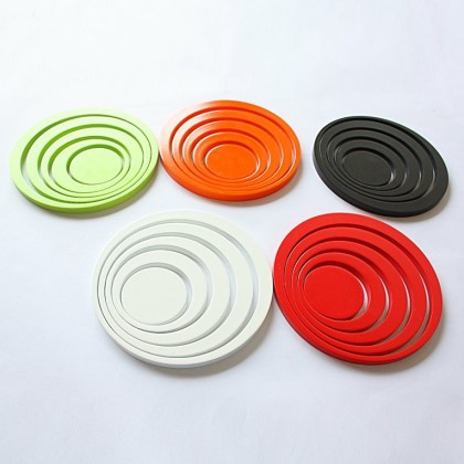 Bộ 5 hình tròn gỗ trang trí 3d dán tường - chọn màu.