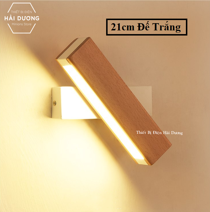 Đèn trang trí gắn tường decor hiện đại xoay góc chiếu 180 độ DT-2246G Thân Gỗ - Led Siêu Sáng - Ánh Sáng Vàng